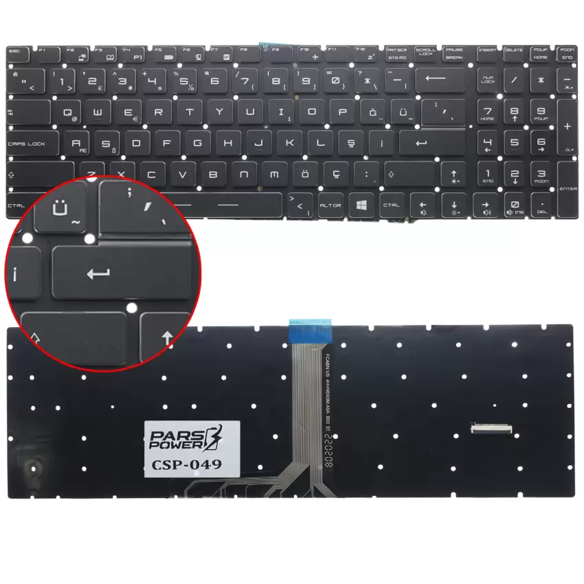 Msi GS63VR Stealth Pro 7RF-234TR Klavye Işıklı (Siyah TR)