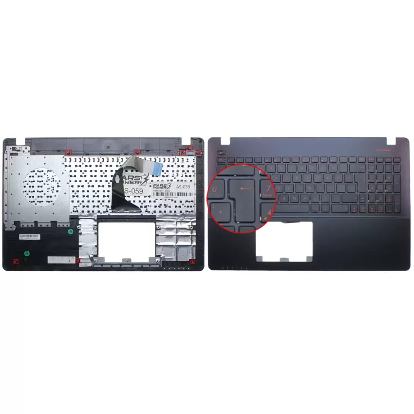 Asus X552LDV-SX829D, X552LDV-SX829DA Notebook Klavye Kasalı (Siyah TR)