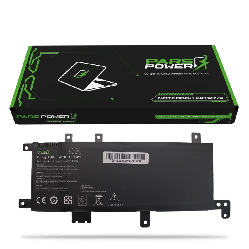 Asus VivoBook X542UR-GQ437T, X542UR-GQ438T Batarya - Pil (Pars Power)