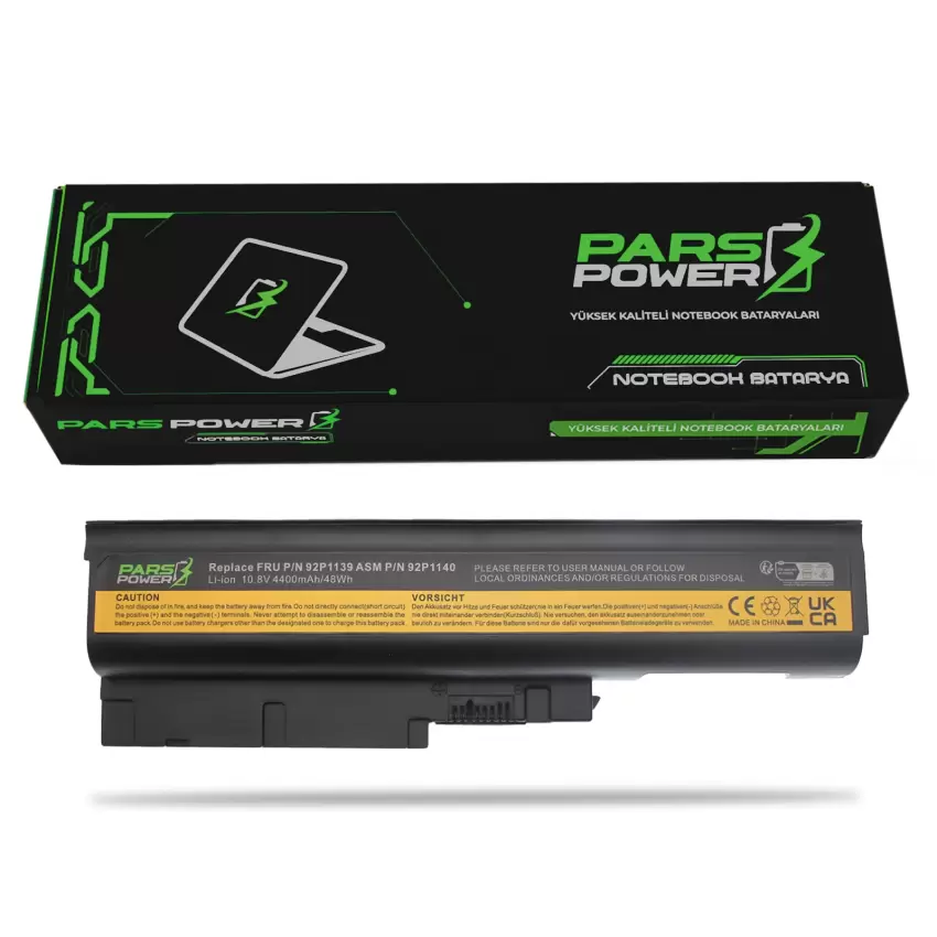 IBM Lenovo 92P1140, 92P1141 Notebook Batarya - Pil (Pars Power)