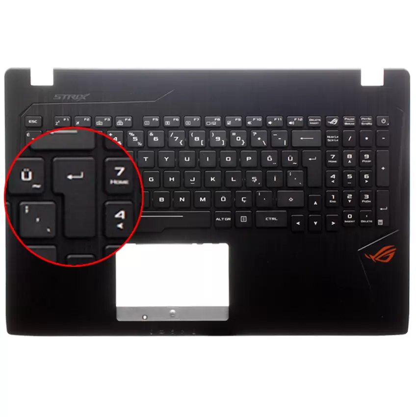 Asus ROG GL553VD-DM065T, FX553VE-DM416 Üst Kasalı Klavye (Siyah TR)