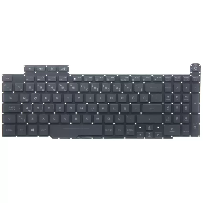 Asus ROG Zephyrus M GM501, GM501G Klavye Işıklı (Siyah TR)