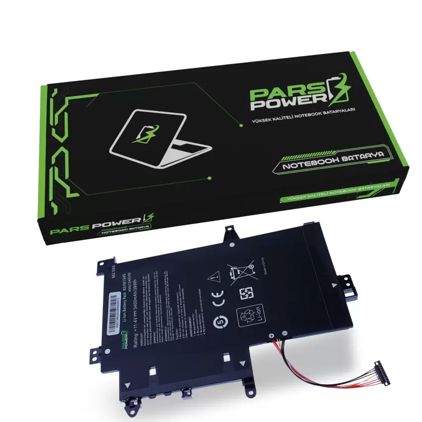 Asus Transformer Book Flip TP500LN-DN057H, TP500LN-DN064H Batarya - Pil (Pars Power)