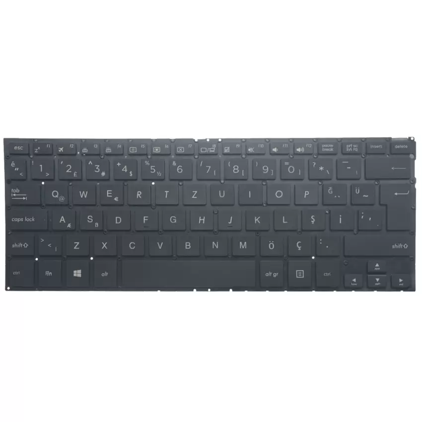 Asus ZenBook Flip UX360UAK-DQ264T Klavye Işıklı (Siyah TR)