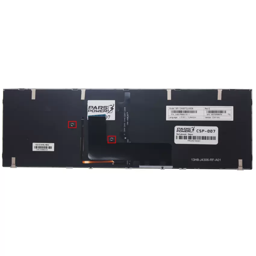 Monster Abra A5 V5.2 Uyumlu Notebook Klavye Işıklı (Siyah TR)