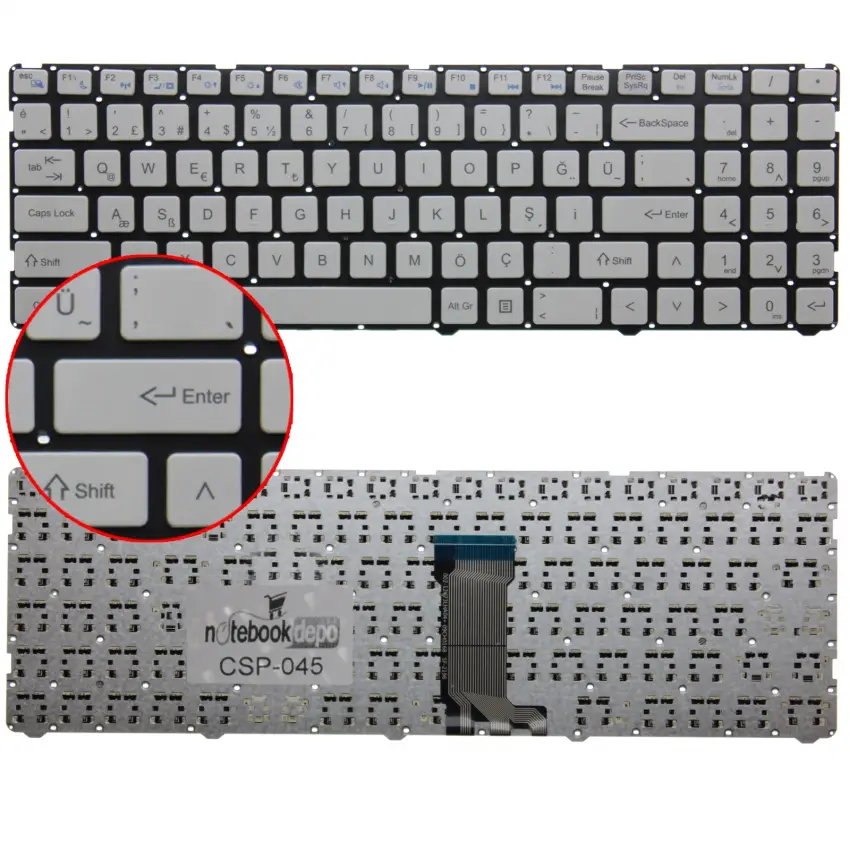 Casper Nirvana C600.7100-8130X-B Klavye (Beyaz TR)