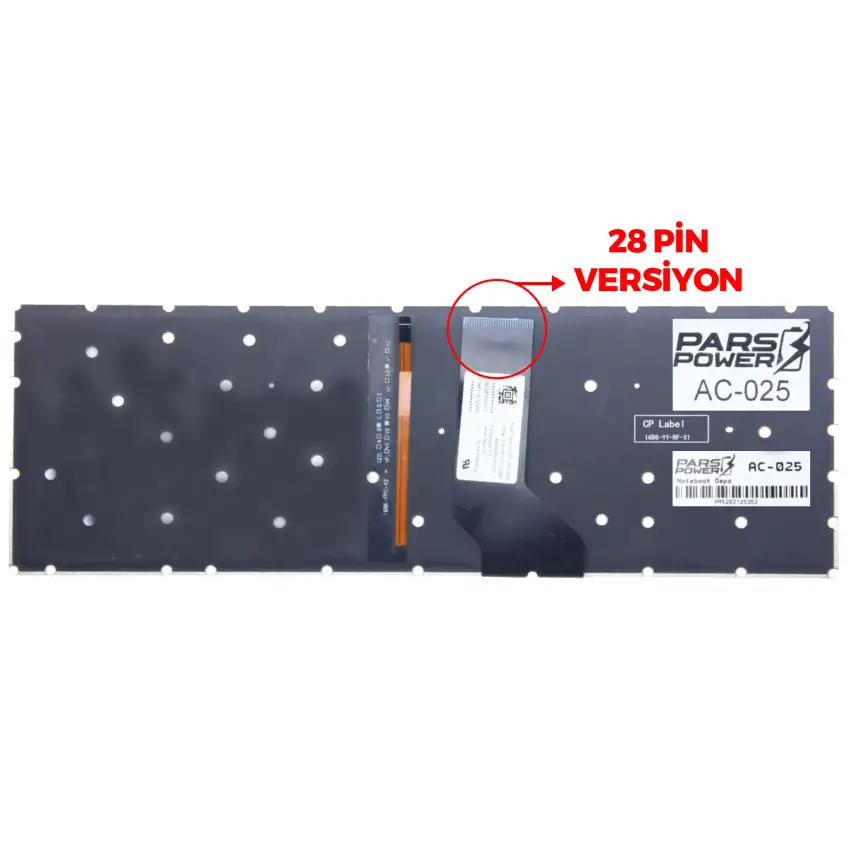 Acer Aspire VX15 VX5-591G N16C7 Klavye Işıklı (Siyah TR)