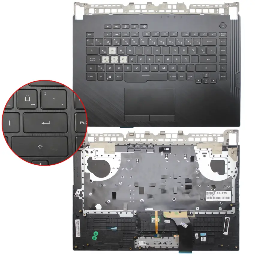 Asus ROG Strix G 0KN1-8T1TU11 REV:R1.0 Klavye Işıklı (Siyah TR)