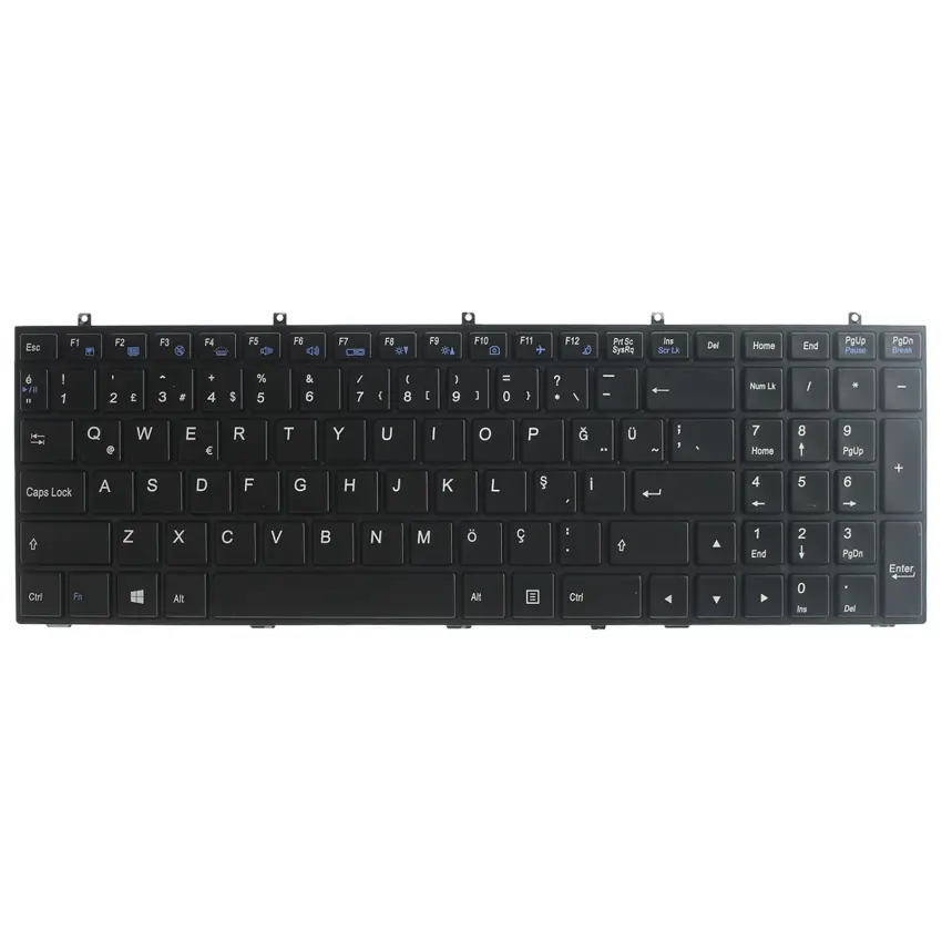 Monster 6-79-W370ET0K-190-W, 6-79-W370ST0K-010-W Notebook Klavye Işıklı (Siyah TR)
