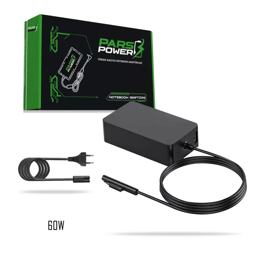 Microsoft Surface Pro 7 15V 4A 65W Adaptör Şarj Aleti-Cihazı (Pars Power)
