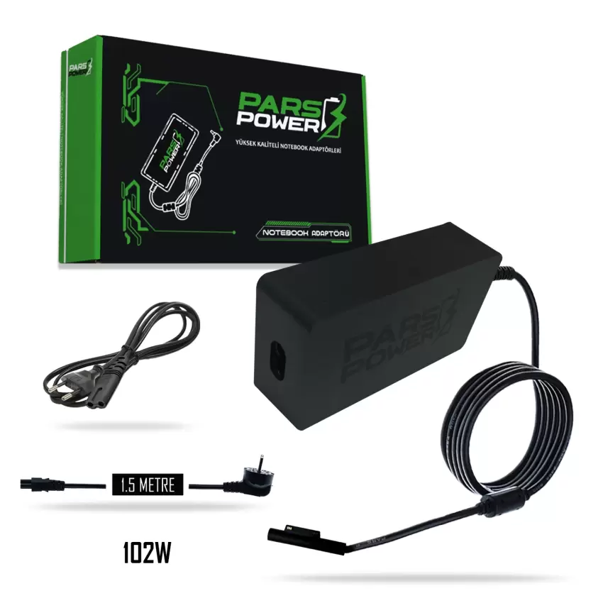 Microsoft Surface 15V 6.33A 102W Adaptör Şarj Aleti-Cihazı (Pars Power)
