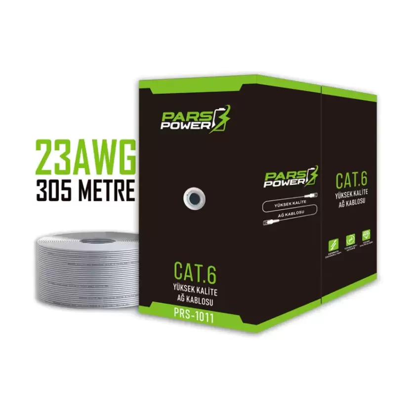 Pars Power 23Awg 0.55mm 305 Metre Network Cat6 U/UTP İç Mekan Data Kablosu