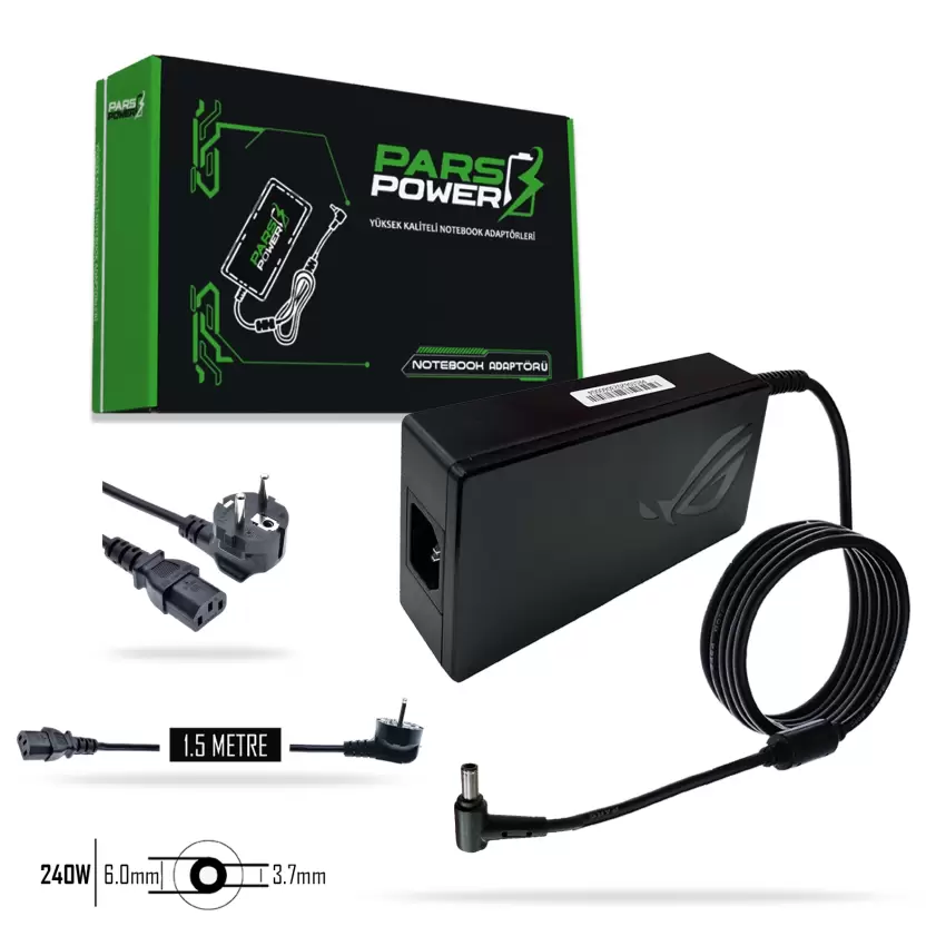 Asus 240W İğne Uç Adaptör Şarj Aleti-Cihazı (Pars Power)
