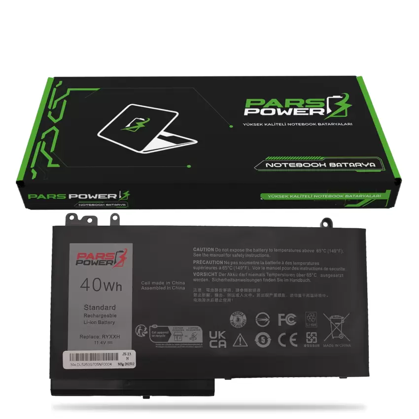 Dell Latitude E5550 P37F, P37F001 Batarya - Pil (Pars Power)