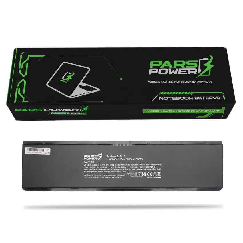 Dell Latitude 0WVG8T, 0XJ8TX, 34GKR Batarya - Pil (Pars Power)