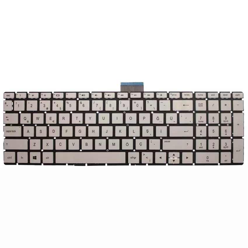 Hp 15-bs002nt, 15-bs003nt, 15-bs004nt Notebook Klavye (Beyaz TR)