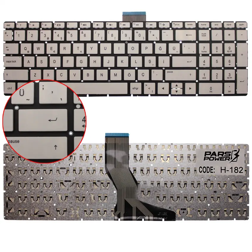 HP 15s-fq1002nt, 3L289EA 15s-eq1002nt 9YH95EA Notebook Klavye (Beyaz TR)