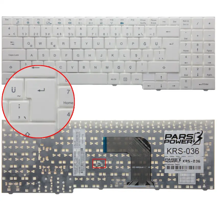 Casper Nirvana MB50IA1, MB55LL1, MB55INI, MB50IA Klavye (Beyaz TR)