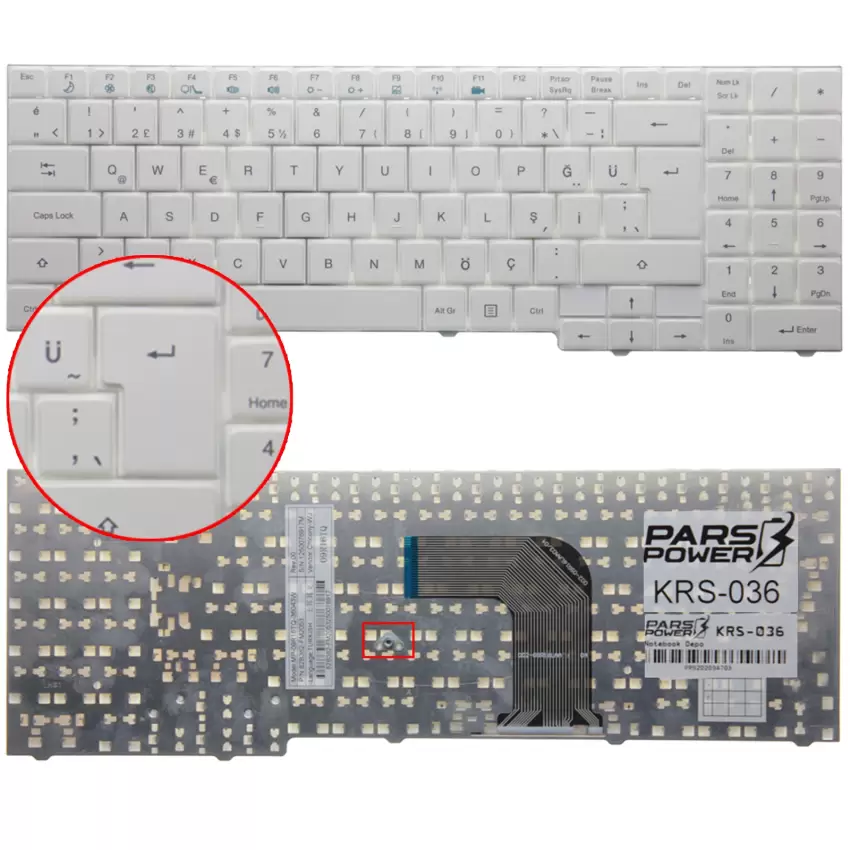 Casper Nirvana CMY.B970-4K35V-B, CMY.B980-4K35V-B Klavye (Beyaz TR)