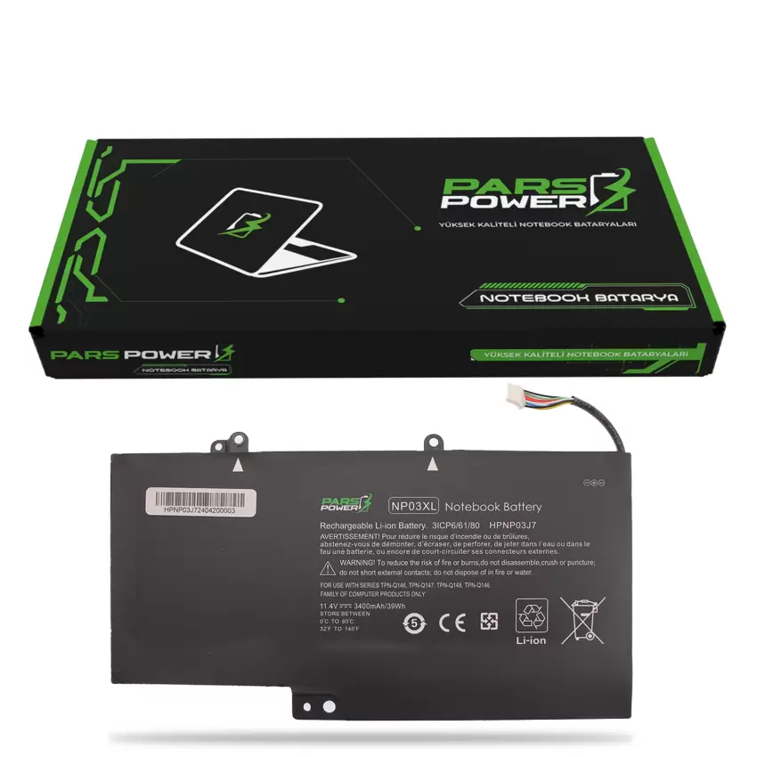 Hp NP03XL, NP03043XL-PR Notebook Batarya - Pil (Pars Power)