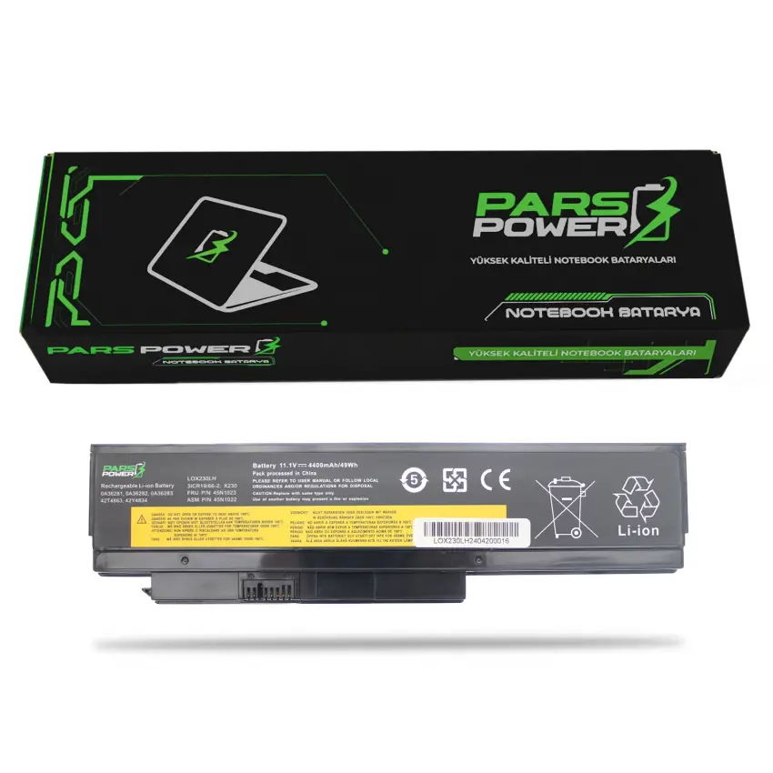 IBM Lenovo ThinkPad 0A36306, 0A36281 Notebook Batarya - Pil (Pars Power)