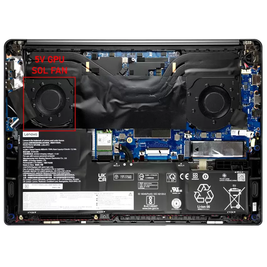 Lenovo IdeaPad 5 Pro-16IAH7 Type 82SK GPU Fan - Ekran Kartı Fanı