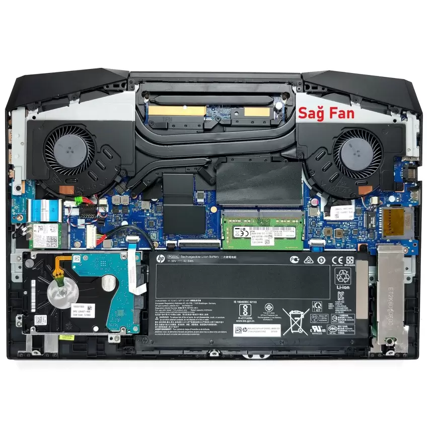 HP 15-cx0038nt (8KY27EA) Cpu Fan - İşlemci Fanı