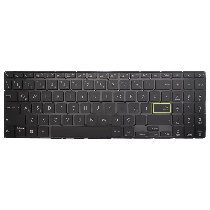 Asus Vivobook 15 K513, K513E Klavye Işıklı (Siyah TR)
