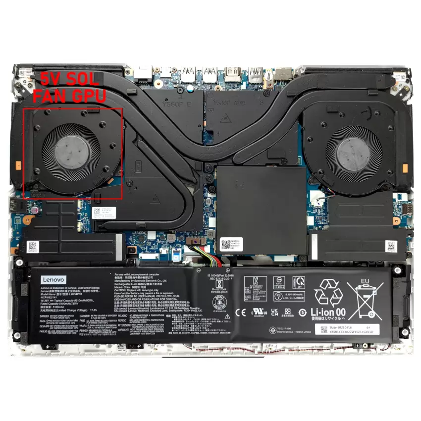 Lenovo Legion 5 Pro-16ACH6H Type 82JQ Gpu-Vga Fan - Ekran Kartı Fanı