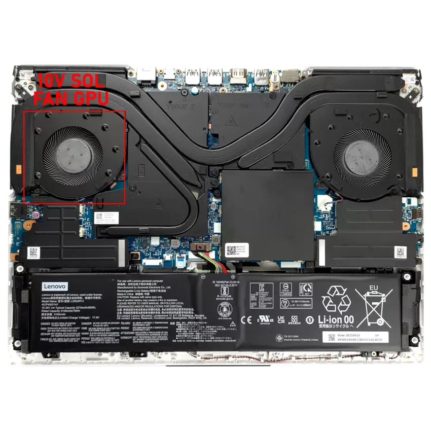 Lenovo Legion 5 Pro-16ITH6 Type 82jf Gpu-Vga Fan - Ekran Kartı Fanı