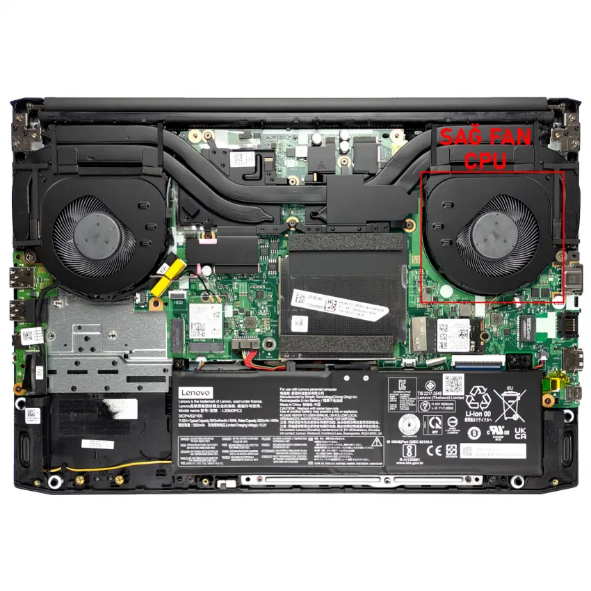 Lenovo IdeaPad Gaming 3 82K100KDTX CPU Fan - İşlemci Fanı