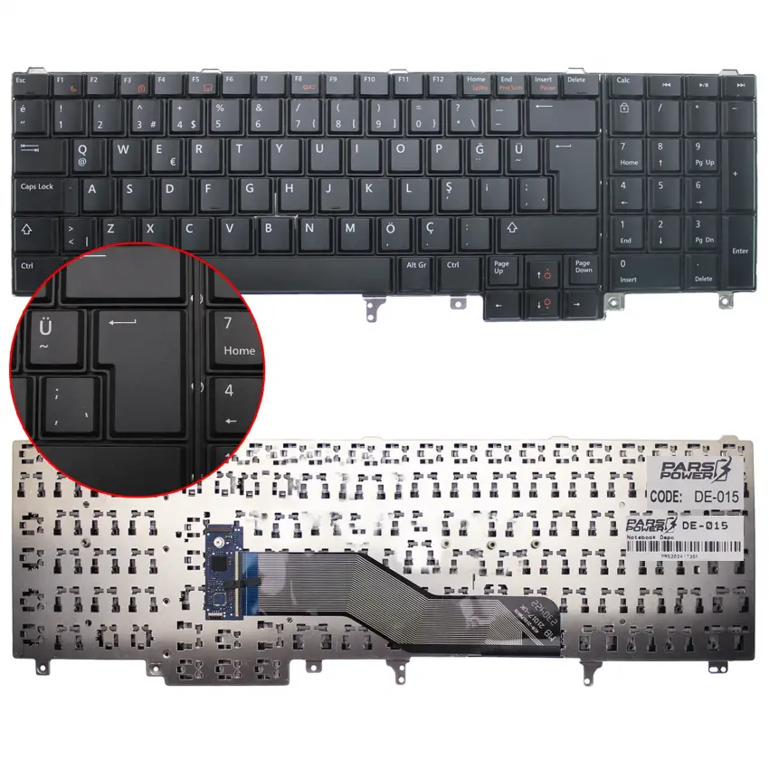 Dell Precision M4800 Notebook Klavye (Siyah TR)