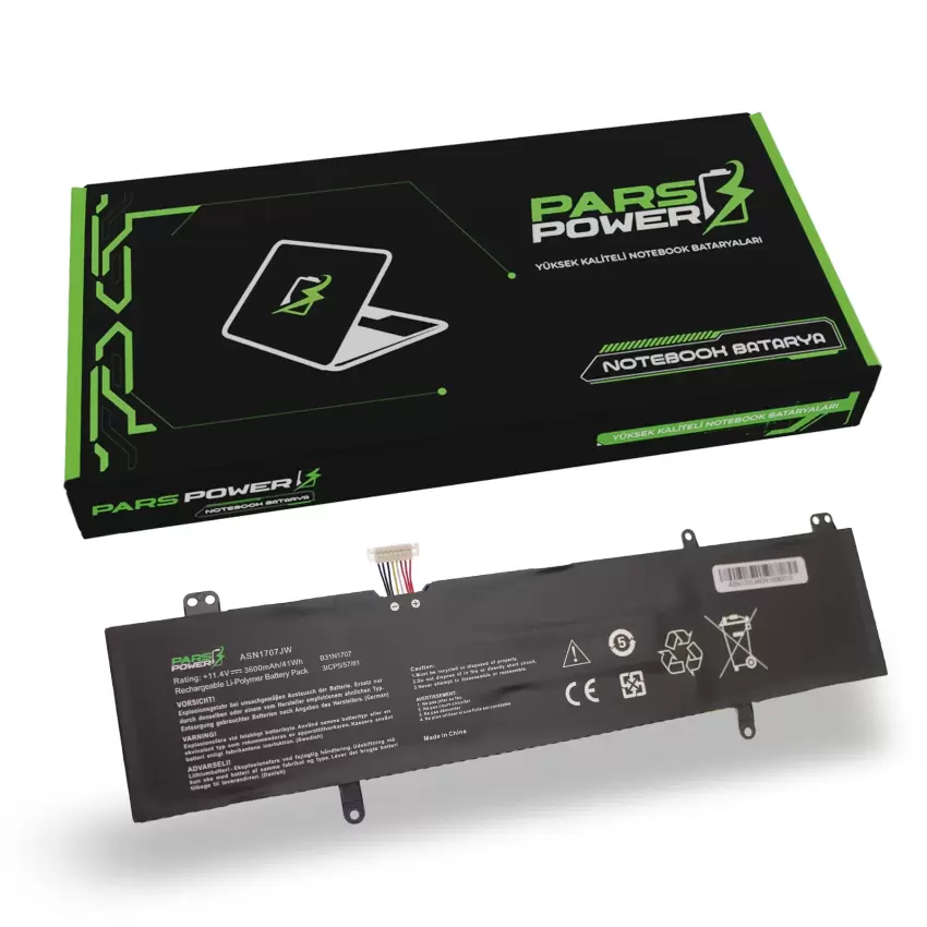 Asus VivoBook R422Q, S401QA, S401UA Batarya - Pil (Pars Power)