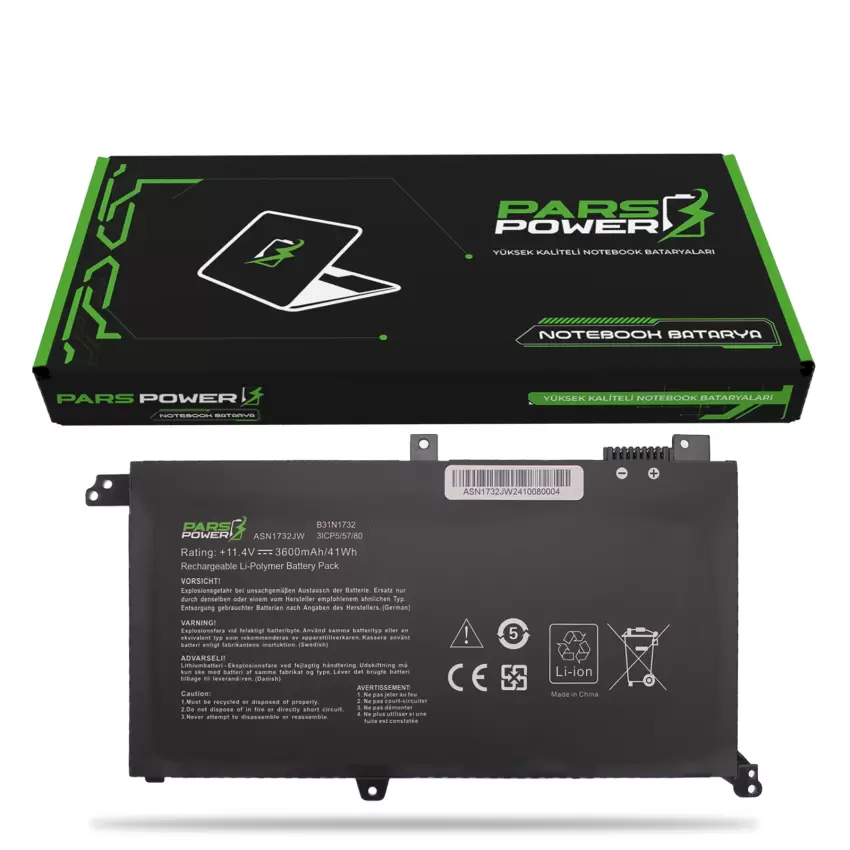 Asus VivoBook S14 S430, X430 Batarya - Pil (Pars Power)