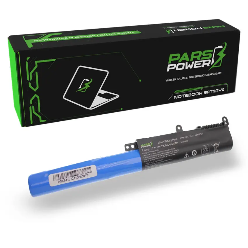 Asus A541, A541S, A541SA, A541SC, A541NA Notebook Batarya - Pil (Pars Power)