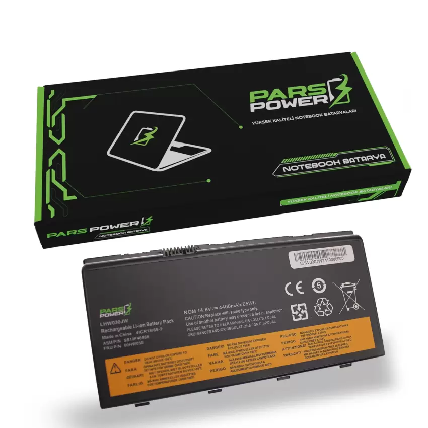Lenovo ThinkPad 4ICR18/65-2, SB10F46468, 78++ Batarya - Pil (Pars Power)