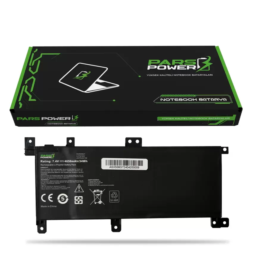 Asus X556U  Batarya - Pil (Pars Power)