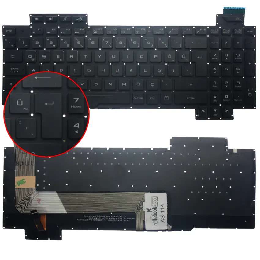 Asus Rog Strix GL703VM-BH71-CB Klavye Işıklı (Siyah TR)