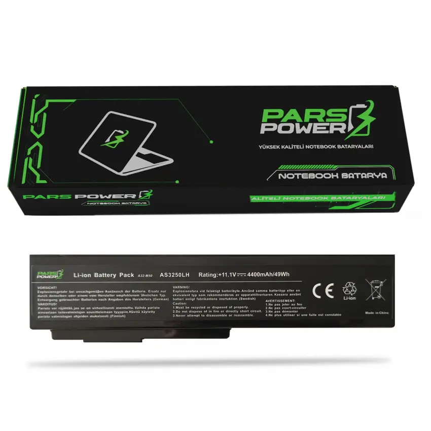 Asus Pro62Vp, Pro64Da, Pro64Ja Notebook Batarya - Pil (Pars Power)