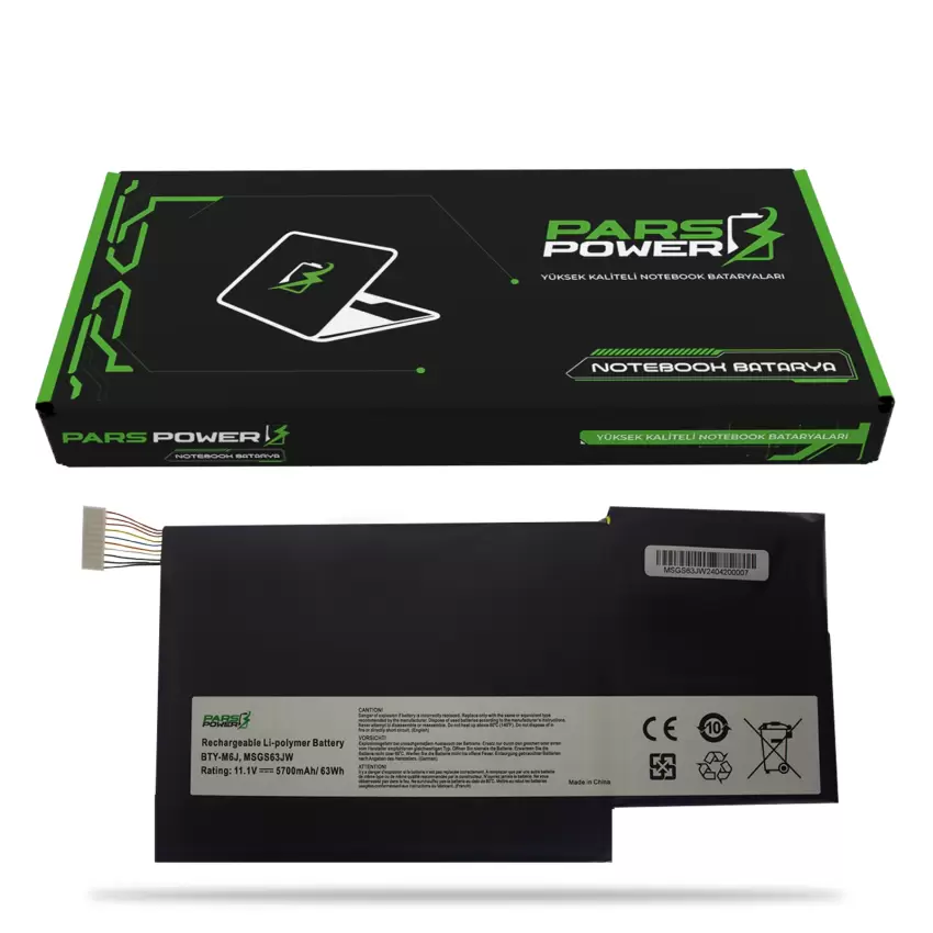 Msi GF65 Thin 10UE-045XTR Batarya - Pil (Pars Power)