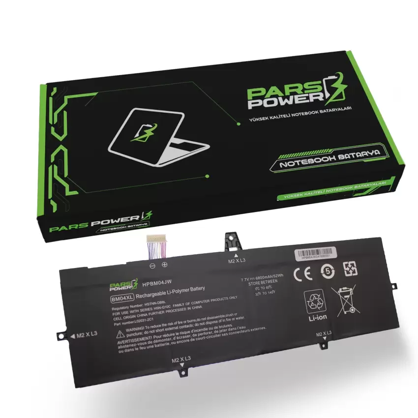 Hp EliteBook x360 1030 G3 (3ZH00EA) Batarya - Pil (Pars Power)