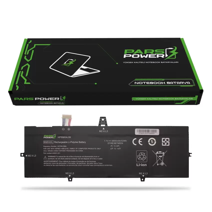Hp EliteBook x360 1030 G3 (3ZH00EA) Batarya - Pil (Pars Power)