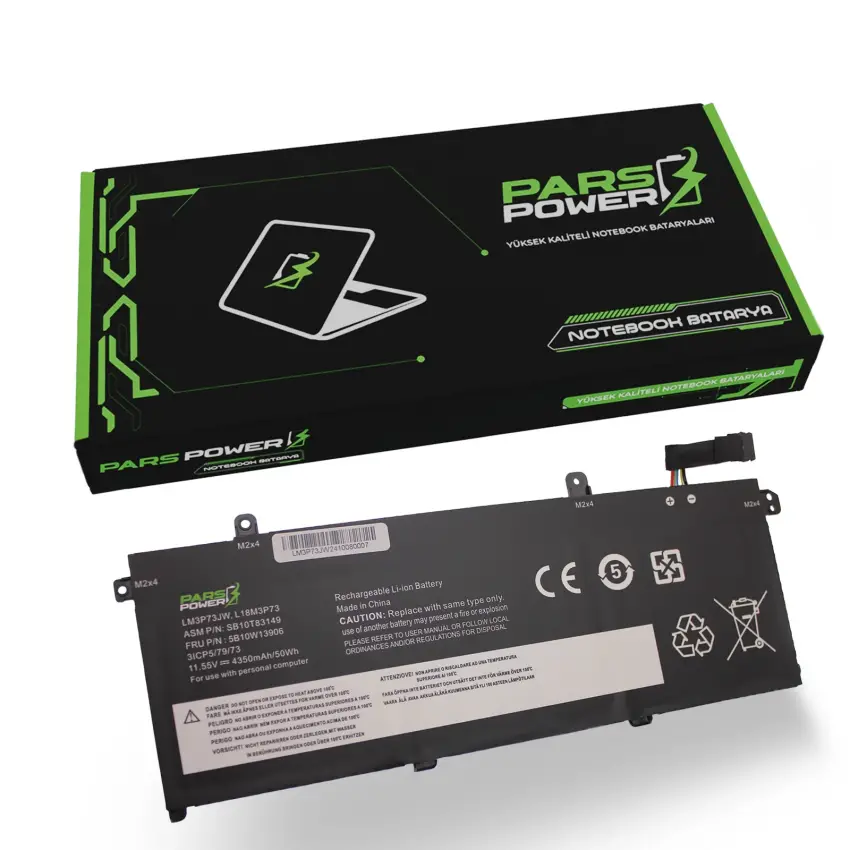 Lenovo Thinkpad T490 20N2, 20N3 Batarya - Pil (Pars Power)