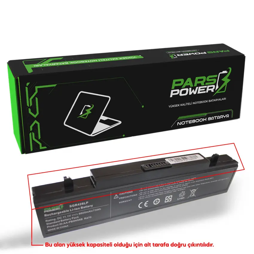 Samsung NP-R440, NP-R458, NP-R460 Notebook Batarya - Pil (Pars Power)