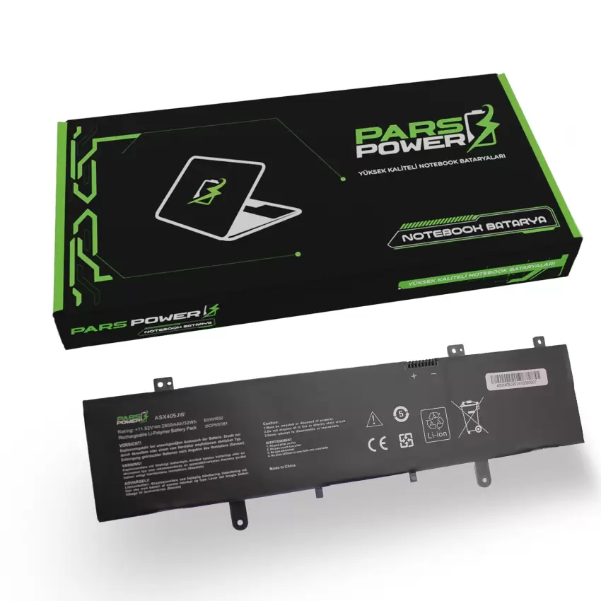 Asus VivoBook R418U, R418UA Batarya - Pil (Pars Power)