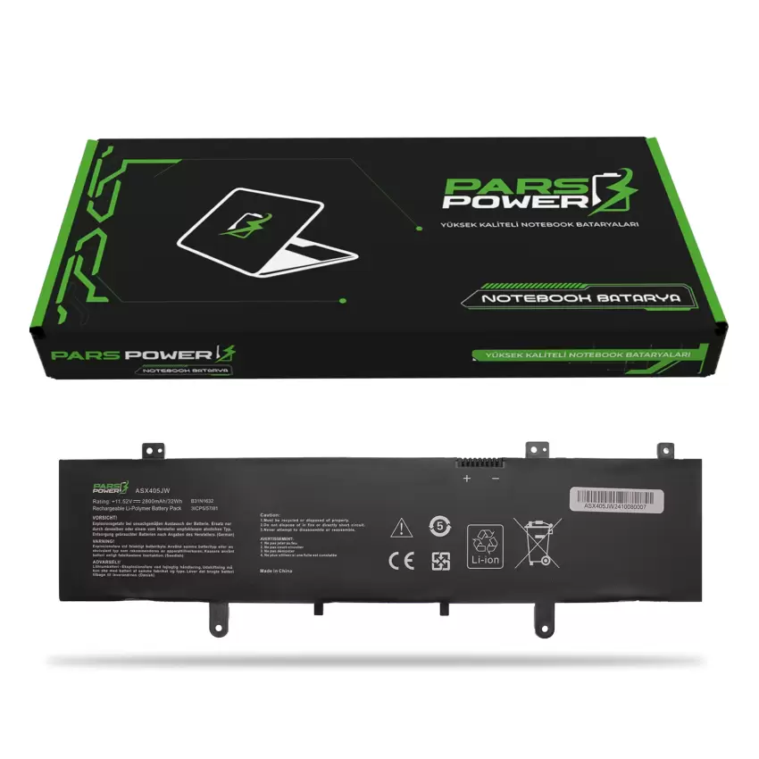 Asus VivoBook R418U, R418UA Batarya - Pil (Pars Power)