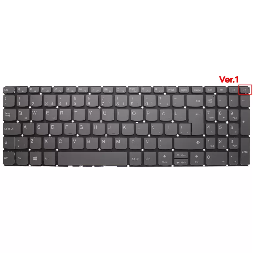 Lenovo ideaPad S145 81UT0017TX, 81MV017KTX Klavye (Füme TR)