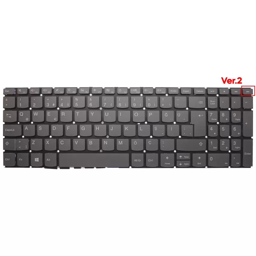 Lenovo ideaPad S145 81UT0017TX, 81MV017KTX Klavye (Füme TR)