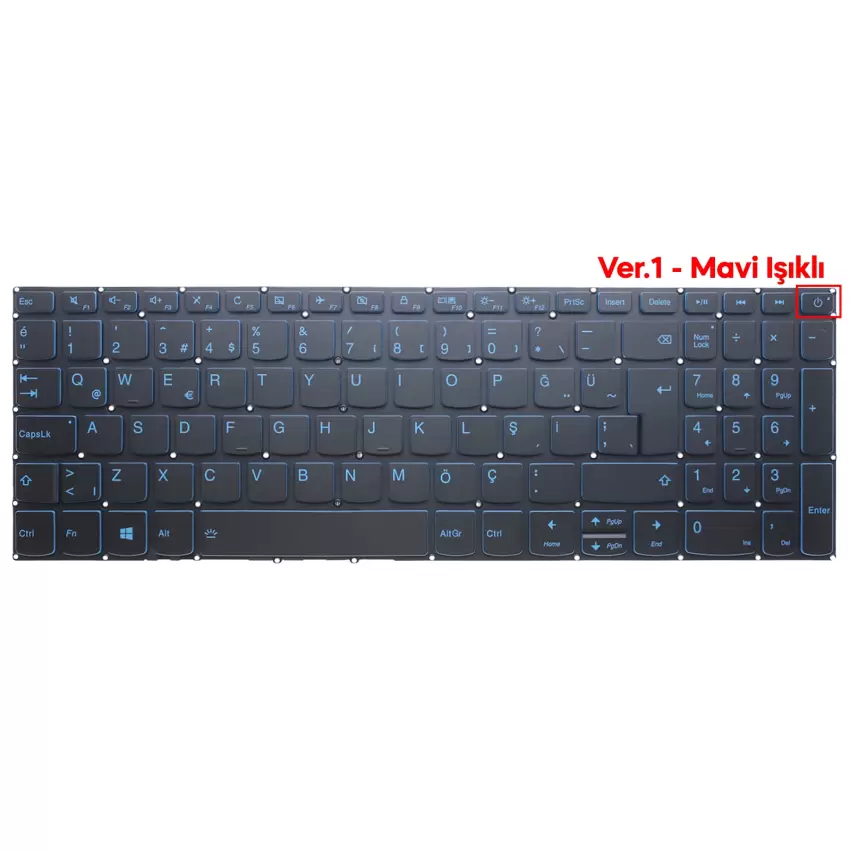 Lenovo ideaPad S145 81UT0017TX, 81MV017KTX Klavye Mavi Işıklı (Siyah TR)