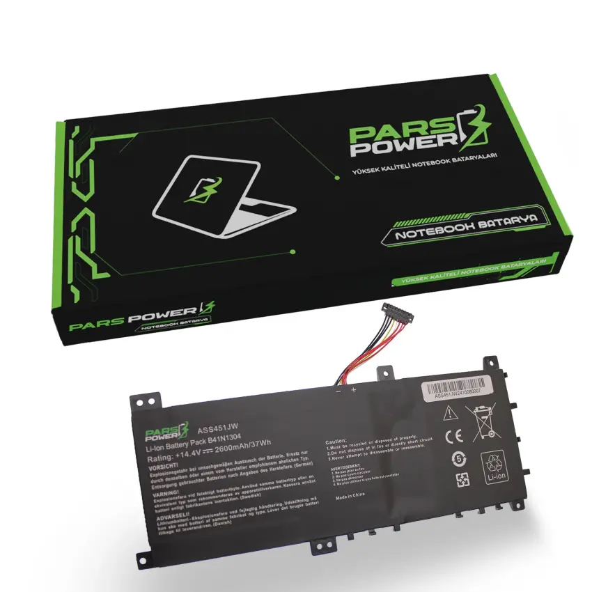 Asus VivoBook S451L Serisi S451LA, S451LB, S451LN Batarya - Pil (Pars Power)